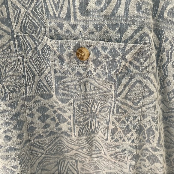 Ono & Company By Liberty House Silk Blend Hawaiian Button Up Shirt Aztec XXL - Picture 5 of 7